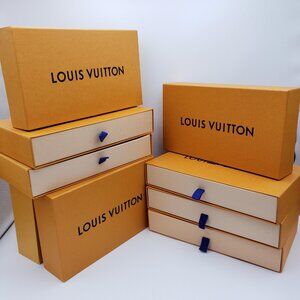 100% Authentic 1 Louis Vuitton  Big Wallet or Pouch Bag Orange Gift Boxes